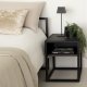 SPINDER DESIGN Diva One-Nightstand nattbord, m. 1 hylle - oljet eik og sort stl (40x40)