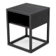 SPINDER DESIGN Diva One-Nightstand nattbord, m. 1 hylle - svart eik og svart stl (40x40)