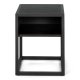SPINDER DESIGN Diva One-Nightstand nattbord, m. 1 hylle - svart eik og svart stl (40x40)
