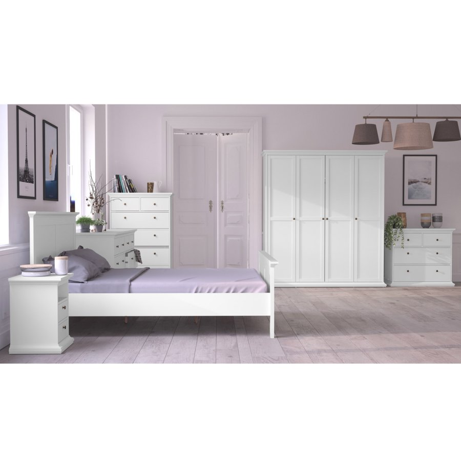 
TVILUM paris natbord - kvadratisk, hvid laminat, 2 skuffer
