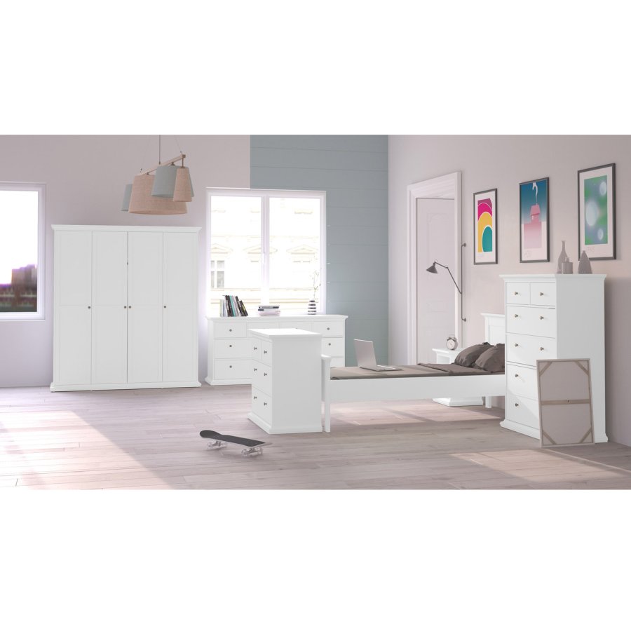 
TVILUM paris natbord - kvadratisk, hvid laminat, 2 skuffer
