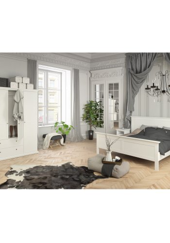 
TVILUM paris natbord - kvadratisk, hvid laminat, 2 skuffer
