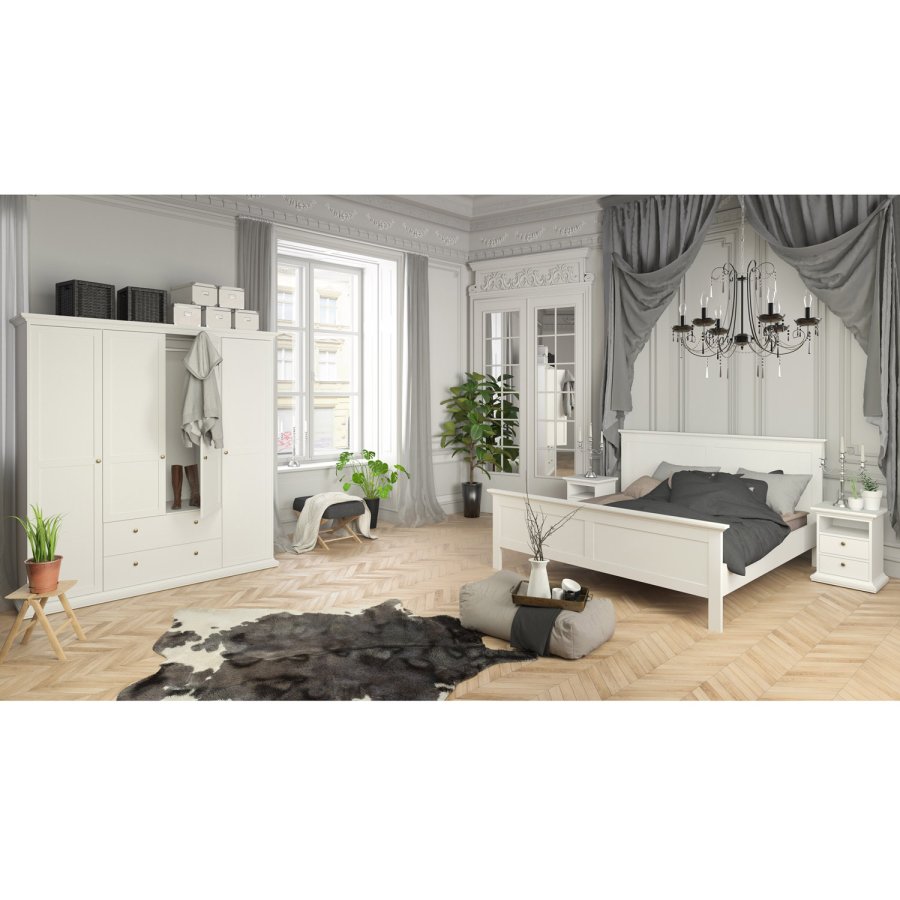 
TVILUM paris natbord - kvadratisk, hvid laminat, 2 skuffer
