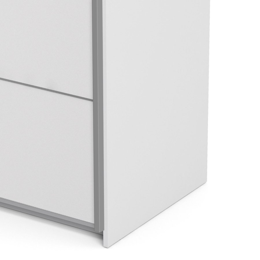 
TVILUM Verona garderobeskab - hvid laminat, to skydelåger
