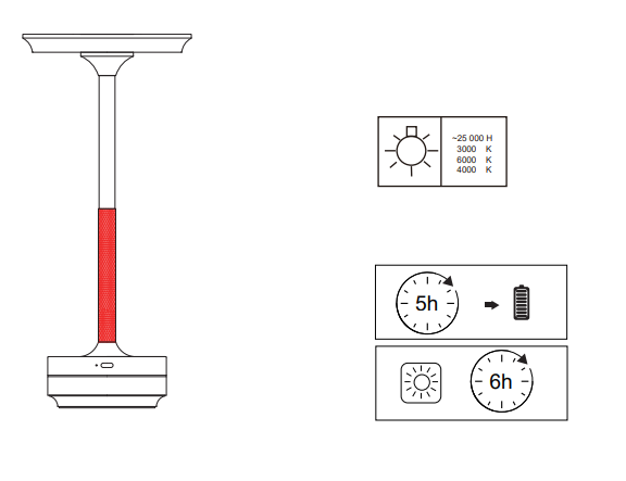 HOUSE NORDIC Lyneham LED Tischleuchte, wiederaufladbar � Messing Aluminium