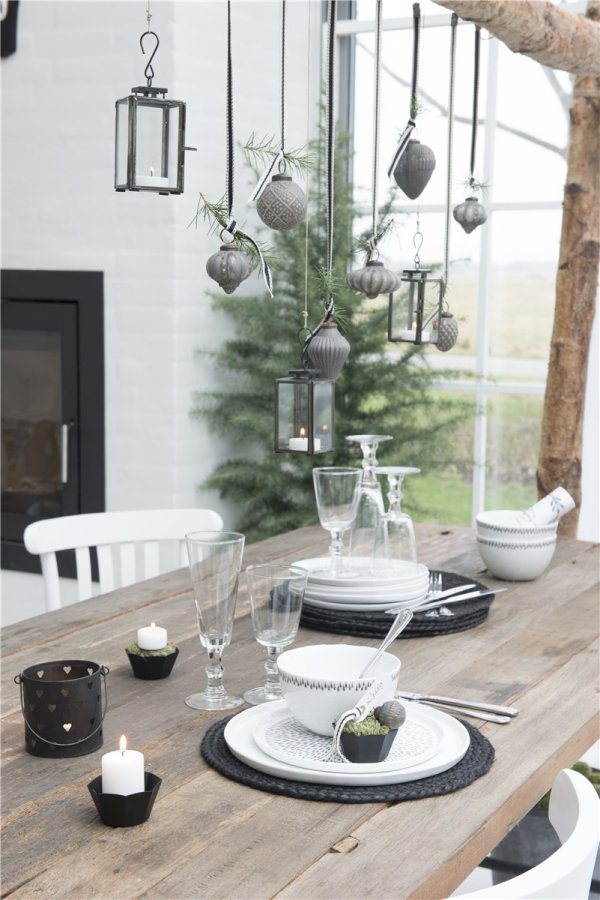 IB LAURSEN spisebrikke - svart jute ( 35)