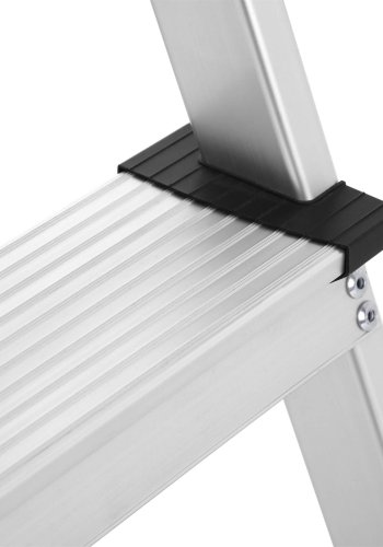 SONGMICS GLT23K stige, med trinn p� begge sider, sammenleggbar - aluminium