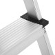 SONGMICS GLT23K stige, med trinn p� begge sider, sammenleggbar - aluminium