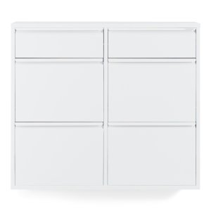 SPINDER DESIGN BILLY 6 skoskab, m. 6 lger - hvid stl