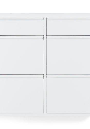 SPINDER DESIGN BILLY 6 skoskap, m. 6 drer - hvit stl