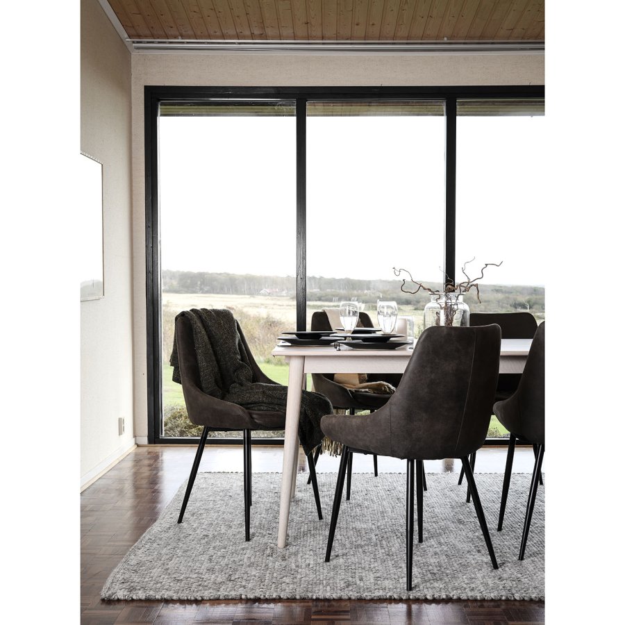 ROWICO Tyler rektangulrt spisebord - massiv hvitpigmentert eik (180x90)