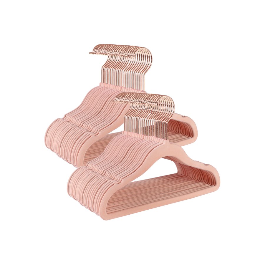 SONGMICS CRF027P01 t�jb�jler til baby - rosaguldkroge st�l og lyser�d fl�jl (s�t med 50)