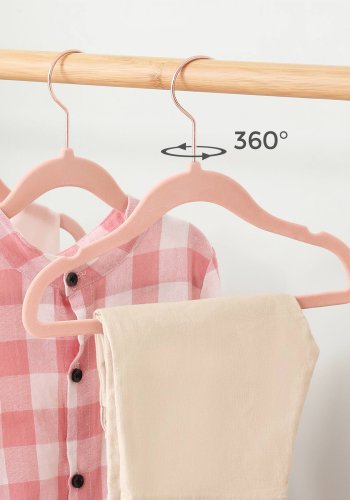 SONGMICS CRF027P01 t�jb�jler til baby - rosaguldkroge st�l og lyser�d fl�jl (s�t med 50)