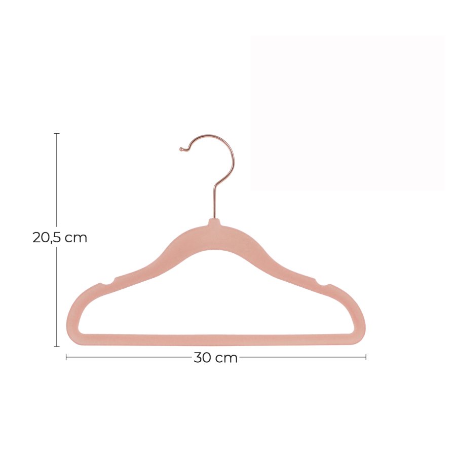 SONGMICS CRF027P01 t�jb�jler til baby - rosaguldkroge st�l og lyser�d fl�jl (s�t med 50)