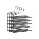 SONGMICS CRI034B02 bukseb�jler, 5-stangs, skridsikre - sort st�l med PVC-bel�gning (s�t med 4)
