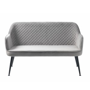 Opal loungesofa - gr fljl og sort metal