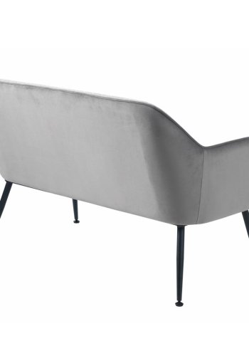 Opal lounge sofa - gr flyel og svart metall
