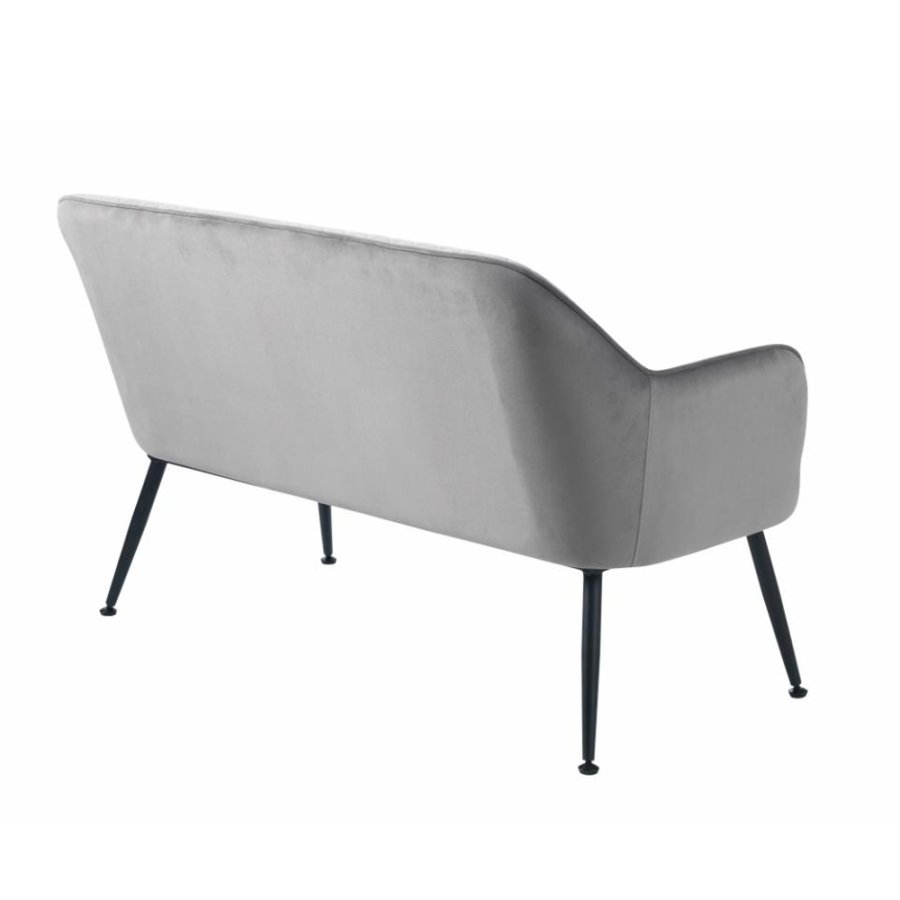 Opal lounge sofa - gr flyel og svart metall