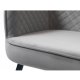 Opal lounge sofa - gr flyel og svart metall