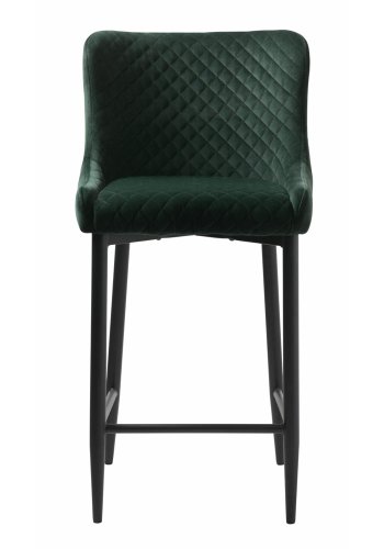 Summit barstol, m. rygln og fodsttte - grn fljl og sort metal
