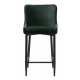 Summit barstol, m. rygln og fodsttte - grn fljl og sort metal