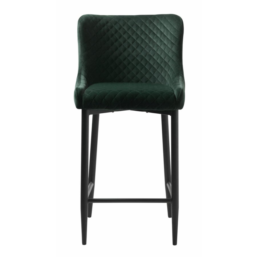 Summit barstol, m. rygln og fodsttte - grn fljl og sort metal