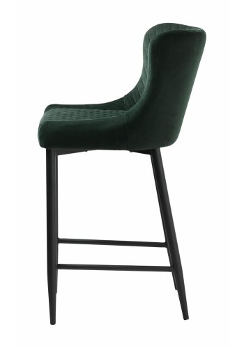 Summit barstol, m. rygln og fodsttte - grn fljl og sort metal