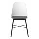 UNIKE MBLER Whistler spisestuestol - hvit polypropylen og sort metall