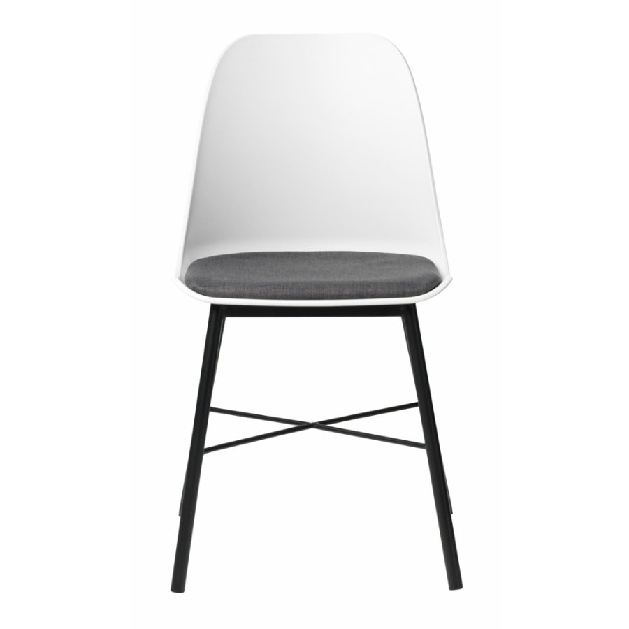 UNIKE MBLER Whistler spisestuestol - hvit polypropylen og sort metall
