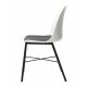UNIKE MBLER Whistler spisestuestol - hvit polypropylen og sort metall