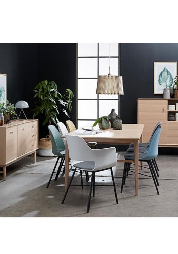 UNIKE MBLER Whistler spisestuestol - hvit polypropylen og sort metall