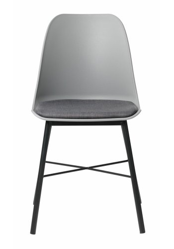 UNIKE MBLER Whistler spisestuestol - gr polypropylen og sort metall