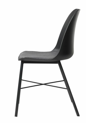 UNIKE MBLER Whistler spisestuestol - svart polypropylen og sort metall