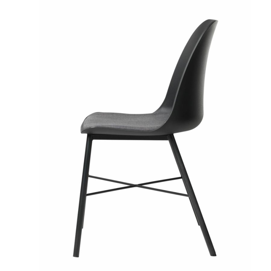 UNIKE MBLER Whistler spisestuestol - svart polypropylen og sort metall