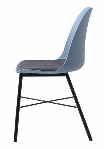 UNIKE MBLER Whistler spisestuestol - stvete bl polypropylen og sort metall