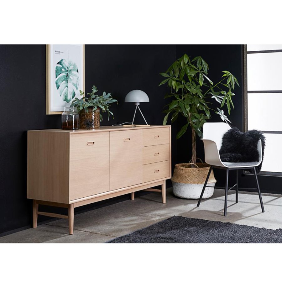 Esszimmerstuhl Zeni, mit Armlehnen – weißes Polypropylen und schwarzes Metall