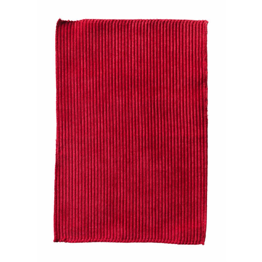 Regal spisebordstol - rd flyel i cordoroy polyester og krommetall