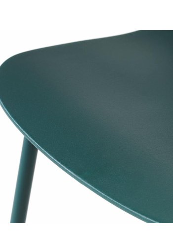 Aurora Esszimmerstuhl - Polypropylen in Petrol und Metall in Petrol