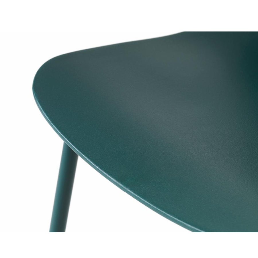 Aurora Esszimmerstuhl - Polypropylen in Petrol und Metall in Petrol