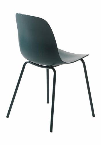Aurora Esszimmerstuhl - Polypropylen in Petrol und Metall in Petrol