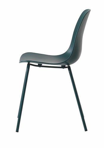 Aurora Esszimmerstuhl - Polypropylen in Petrol und Metall in Petrol