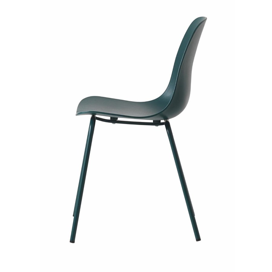 Aurora Esszimmerstuhl - Polypropylen in Petrol und Metall in Petrol