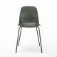 Aurora Esszimmerstuhl - olivgrünes Polypropylen und olivgrünes Metall