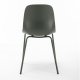 Aurora Esszimmerstuhl - olivgrünes Polypropylen und olivgrünes Metall
