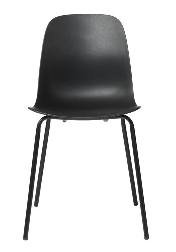 Aurora Esszimmerstuhl - schwarzes Polypropylen und Metall