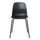 Aurora Esszimmerstuhl - schwarzes Polypropylen und Metall