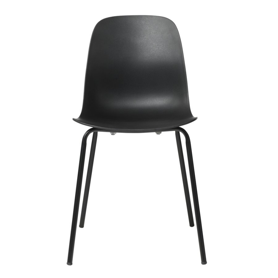 Aurora Esszimmerstuhl - schwarzes Polypropylen und Metall