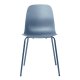 Aurora Esszimmerstuhl - staubblaues Polypropylen und staubblaues Metall