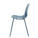 Aurora Esszimmerstuhl - staubblaues Polypropylen und staubblaues Metall