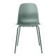 Aurora Esszimmerstuhl - staubgrünes Polypropylen und staubgrünes Metall